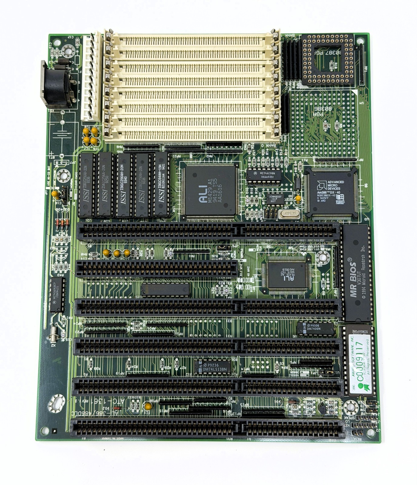 AMD Am386DX-40 ALi M1429 M1431 Motherboard 128KB Cache Baby AT ISA Working