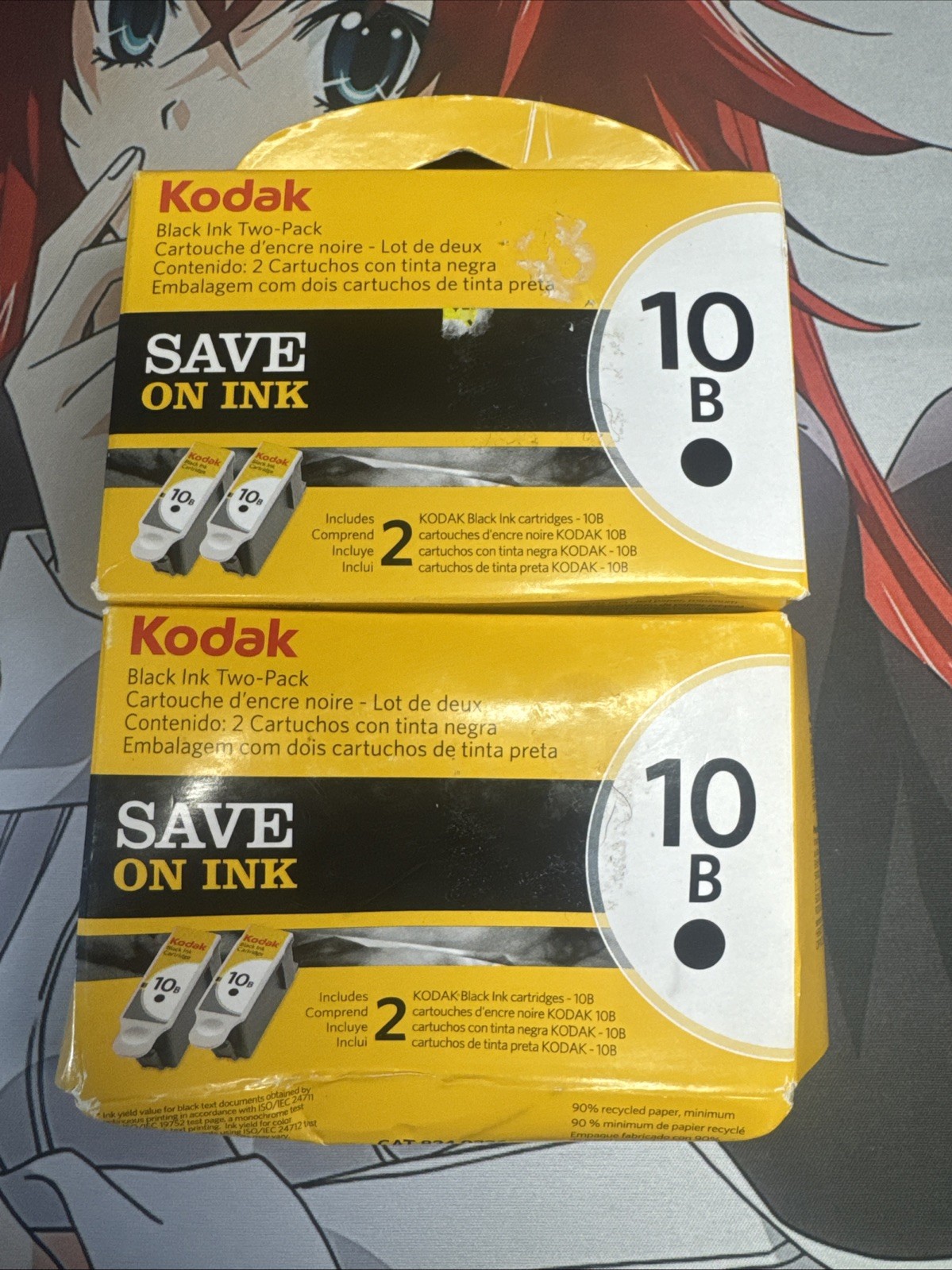 Genuine Kodak 10B Ink Cartridges Black 2 Pack Sealed  t9