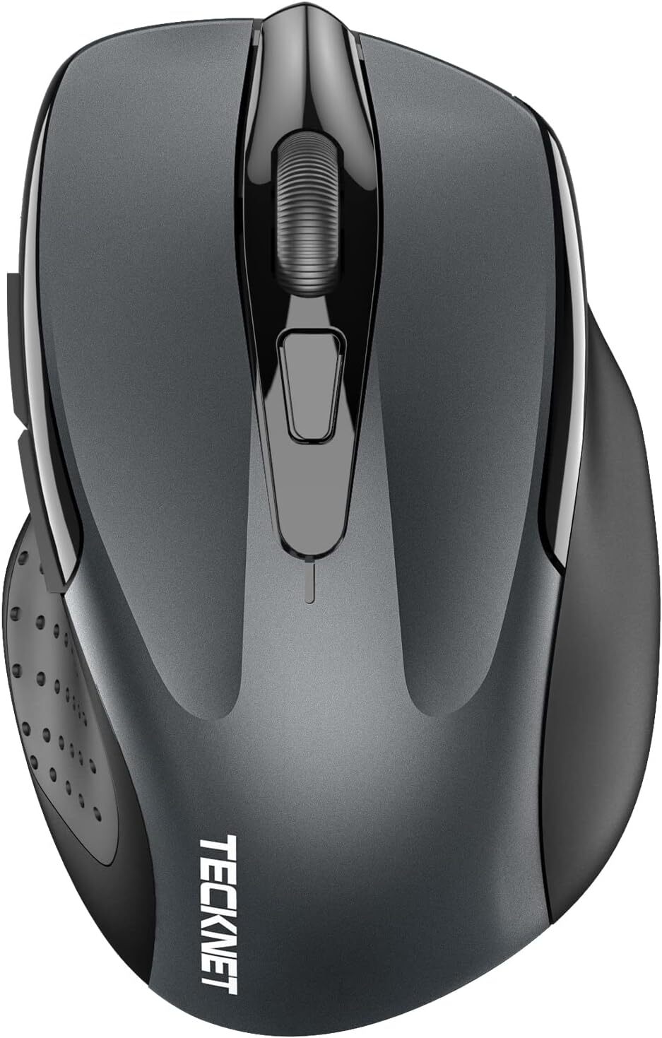 TECKNET Wireless Mouse (2.4G & BT5.0/3.0) Silent 4800 DPI Computer Grey 