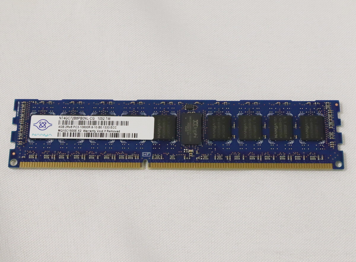 DELL NANYA  4GB 2Rx8 PC3-10600R ECC REG SERVER MEMORY RAM NT4GC72B8PB0NL-CG