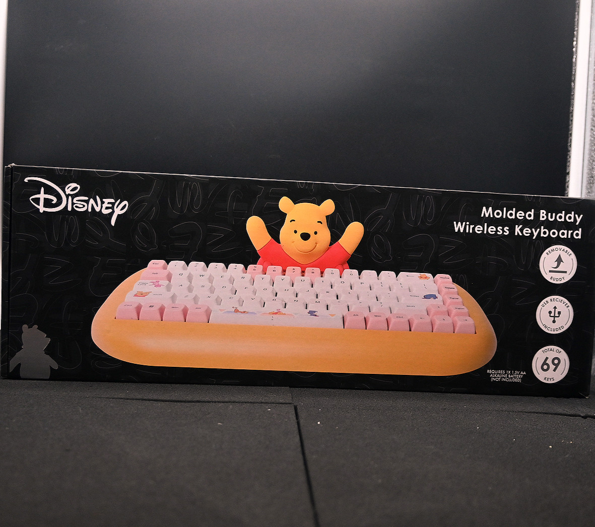 Disney Winnie The Pooh Molded Buddy Wireless Keyboard New Open Box Excellent