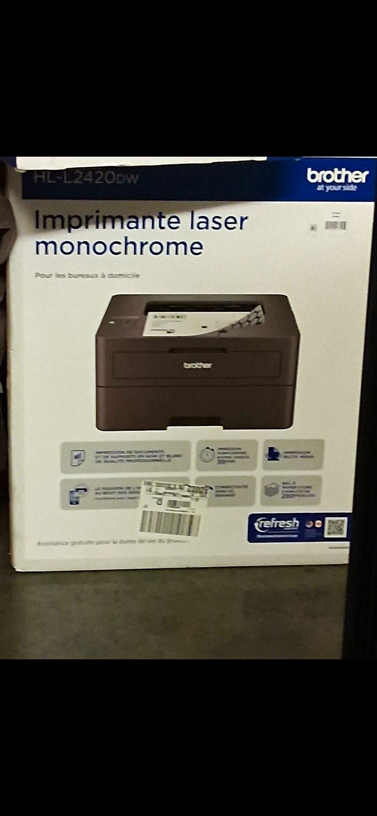 Brother HL-L2420DW Laser Monochrome Printer Wireless Duplex 30ppm 1200dpi