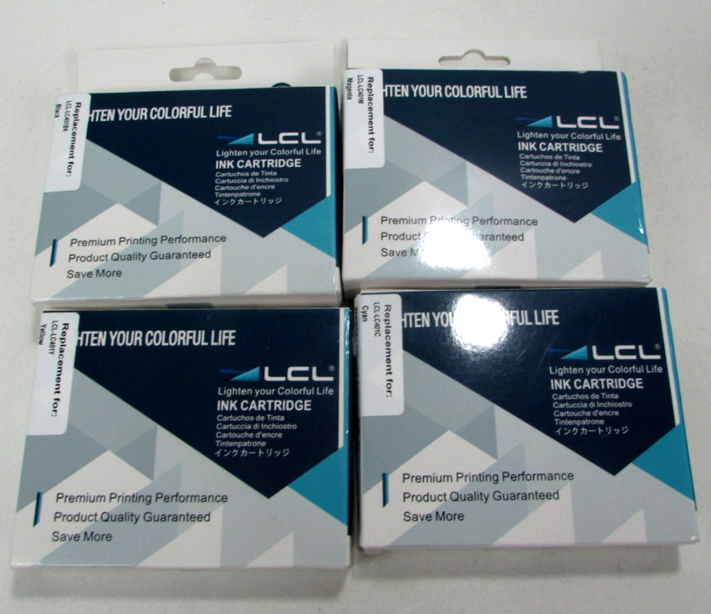 4 Pack LCL-LC401 Ink Cartridges Black / Magenta / Cyan / Yellow / Open-Box