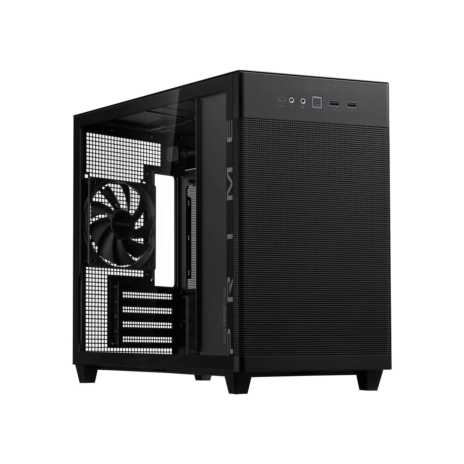 ASUS Prime AP201 Black MicroATX Tempered Glass Computer Case