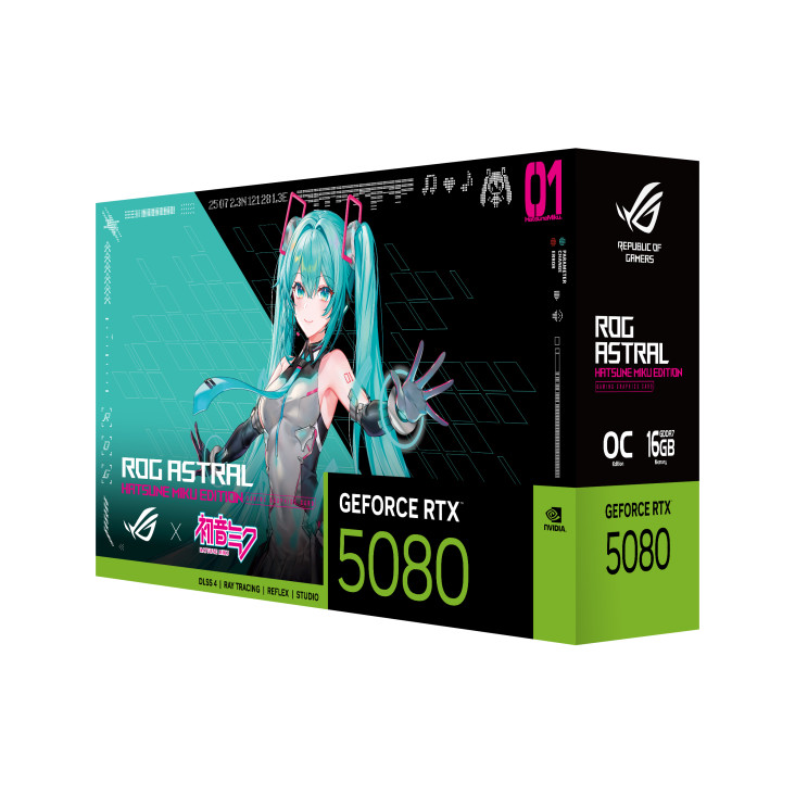 ASUS ROG ASTRAL RTX5080 Hatsune Miku EDITION 16GB OC GDDR7 Graphics card