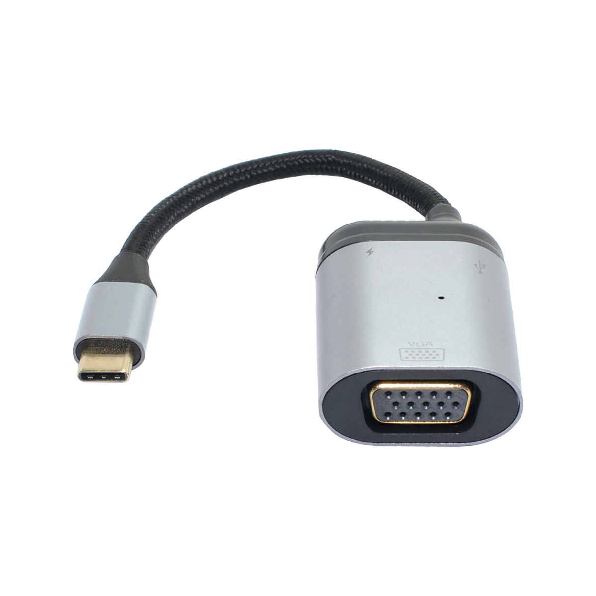 NFHK  USB-C Type C to VGA RGB Converter HDTV Adapter 60hz 1080p with Female PD