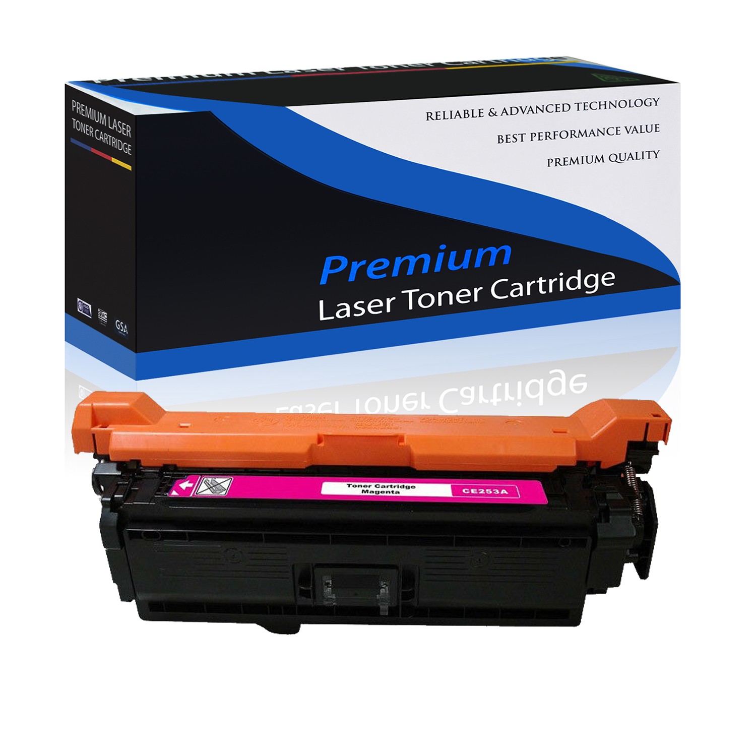 1PK Magenta CE253A 504A Toner Cartridge For HP Color LaserJet CP3525dn CM3530fs