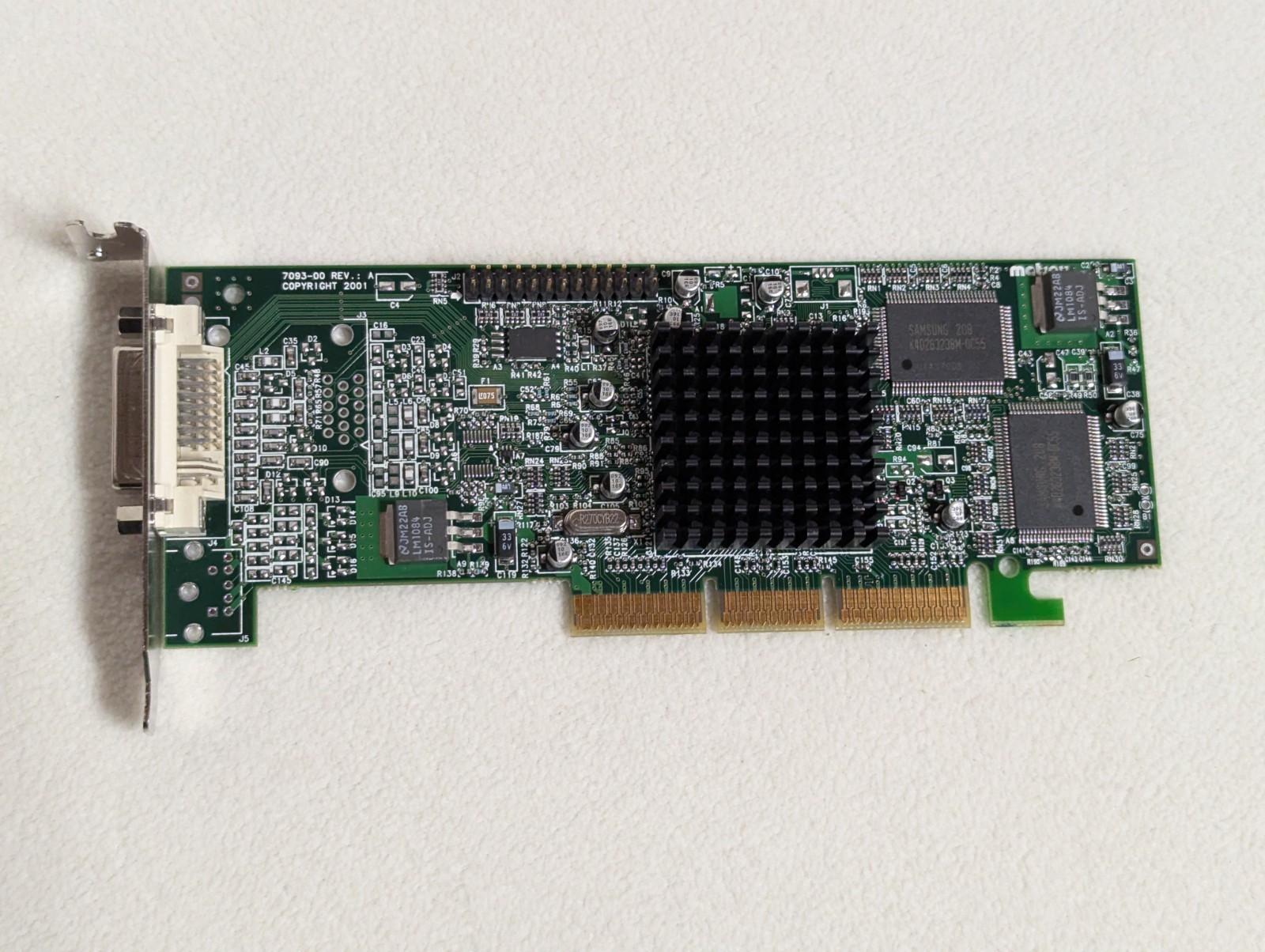 Graphics Card Matrox G450 32MB 64-Bit G45FMLDVA32DOE3 AGP DVI IBM FPU 2596691