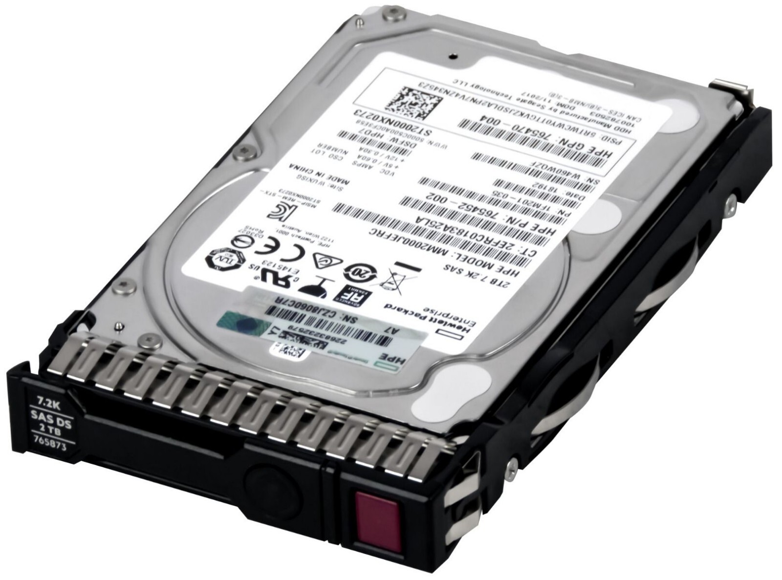 HARD DRIVE HP 765452-002 MM2000JEFRC 2TB 7.2K 128MB SAS-3 2.5''