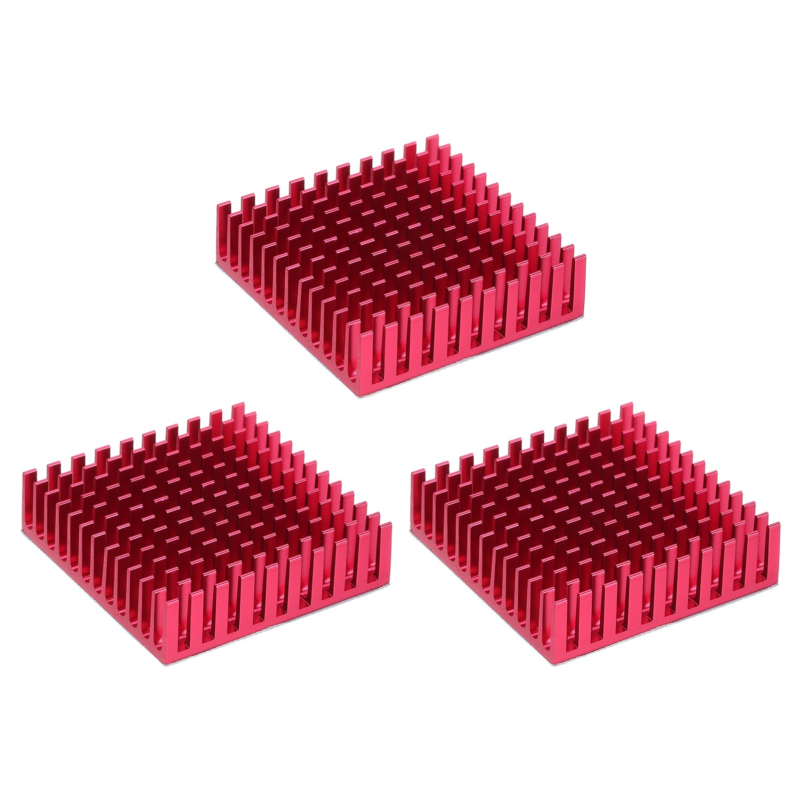 3 Pcs Heatsink 40x40x11mm Aluminum Heat Sink with Thermal Blue Sticker Red