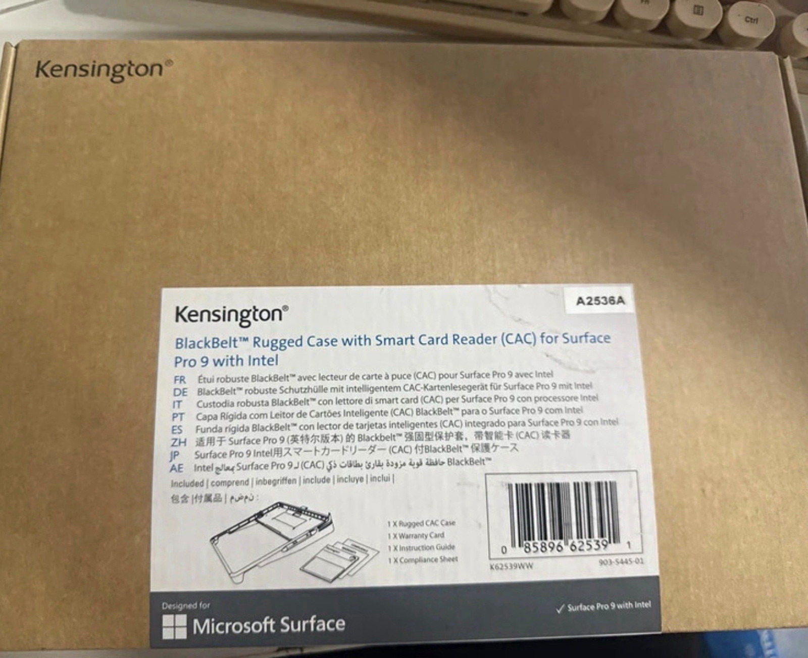 Kensington BlackBelt Rugged Case w/ Smart Card Reader (CAC) Surface Pro 9