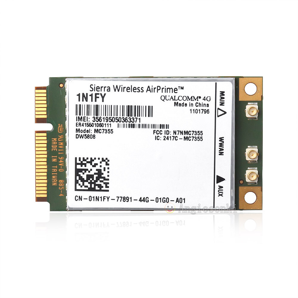 Dell 1N1FY DW5808 Sierra Wireless AirPrime MC7355 4G LTE/HSPA+ GPS 100Mbps card