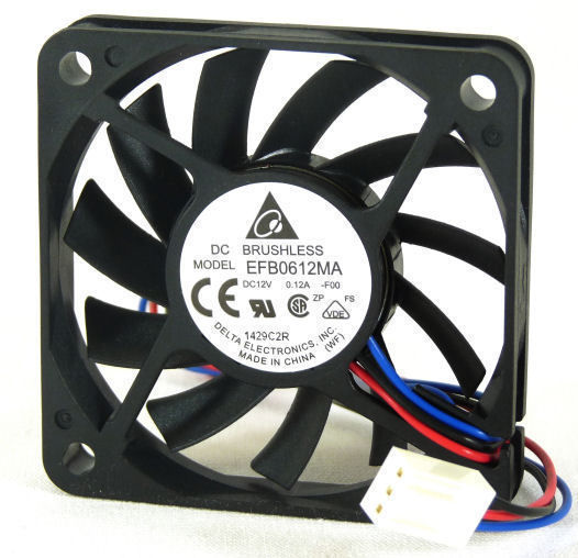 Delta EFB0612MA-F00 12VDC 60mmx60mmX10mm Fan, 3Pin