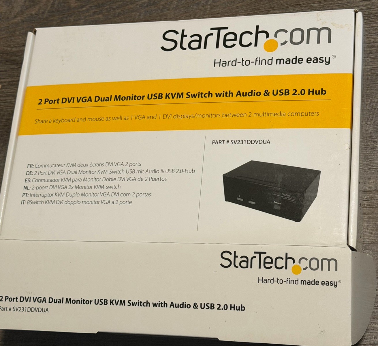 StarTech 2 Port DVI VGA Dual Monitor KVM Switch USB with Audio & USB 2.0 Hub
