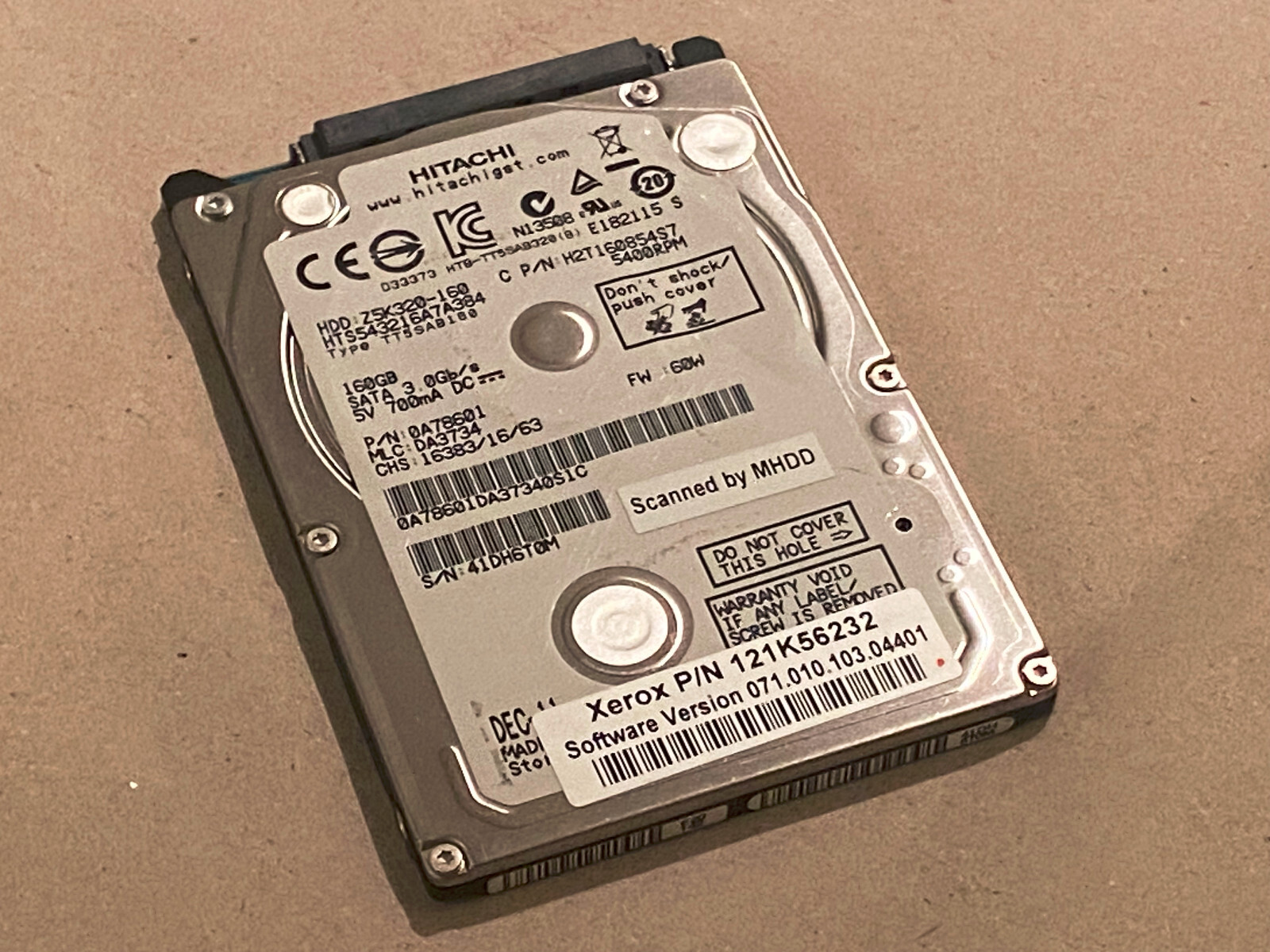 121K56232 Xerox hard drive hard disk drive 250 GB for ColorQube printer
