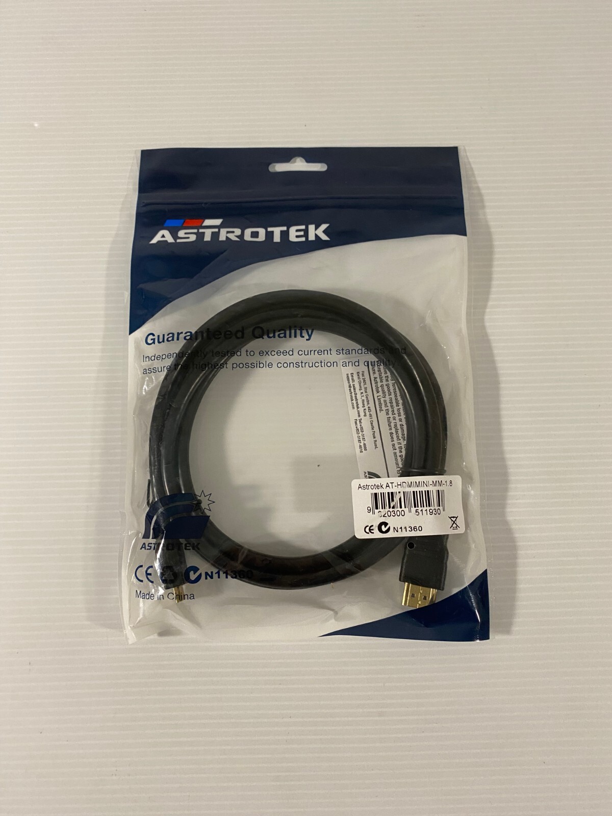 HDMI to Mini HDMI Cable 2m - 1.4v 19 pins A Male to Mini C Male 30AWG Astrotek