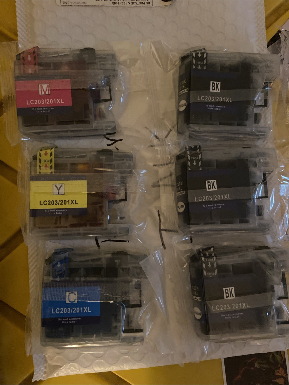 6pk LC203 LC-203XL Ink Set For Brother LC201 MFC-J460DW MFC-J480DW MFC-J485DW