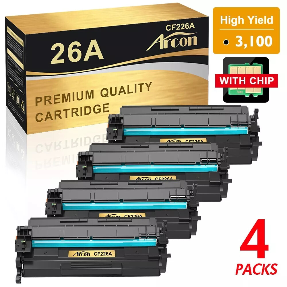 4PK CF226A Toner For HP 26A Toner Caritridge Laserjet Pro M426fdn M402n M402dn