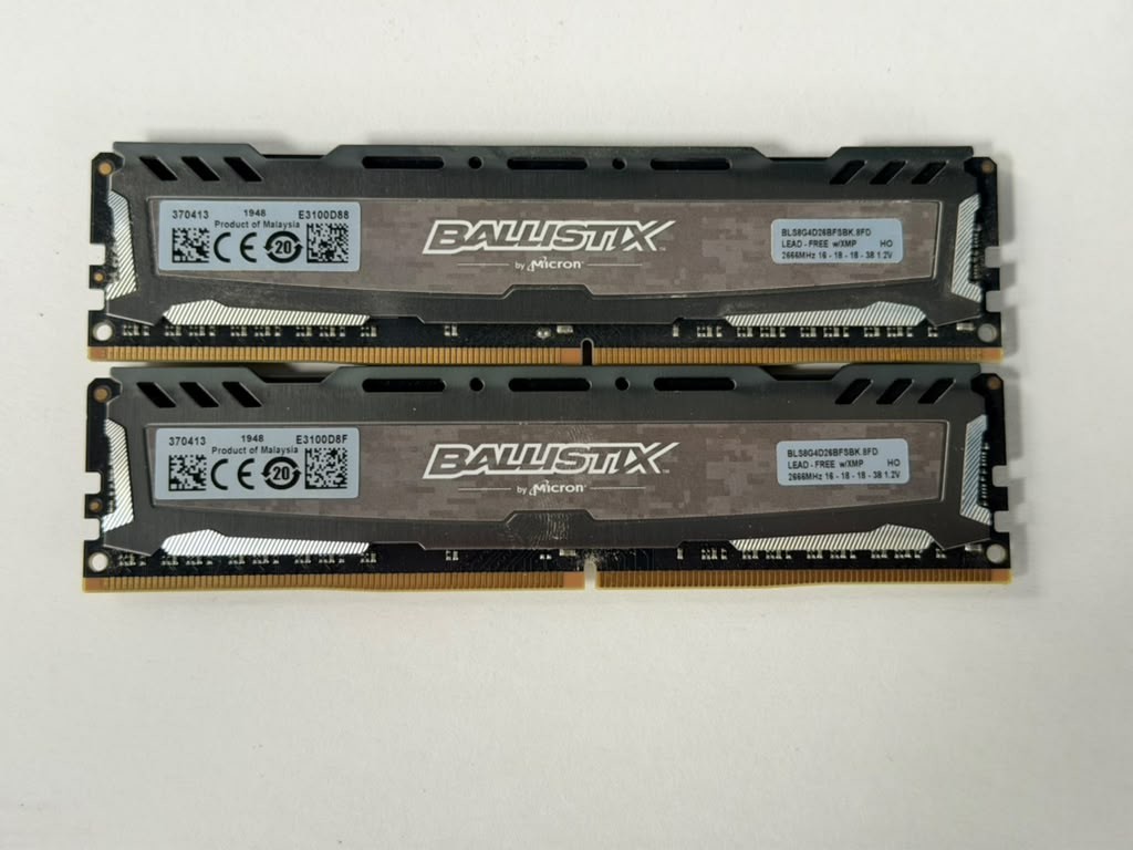 Crucial Ballistix Sport LT 16GB (2x8GB) DDR4 2666MHz CL16 Desktop RAM BLS8G4D26B