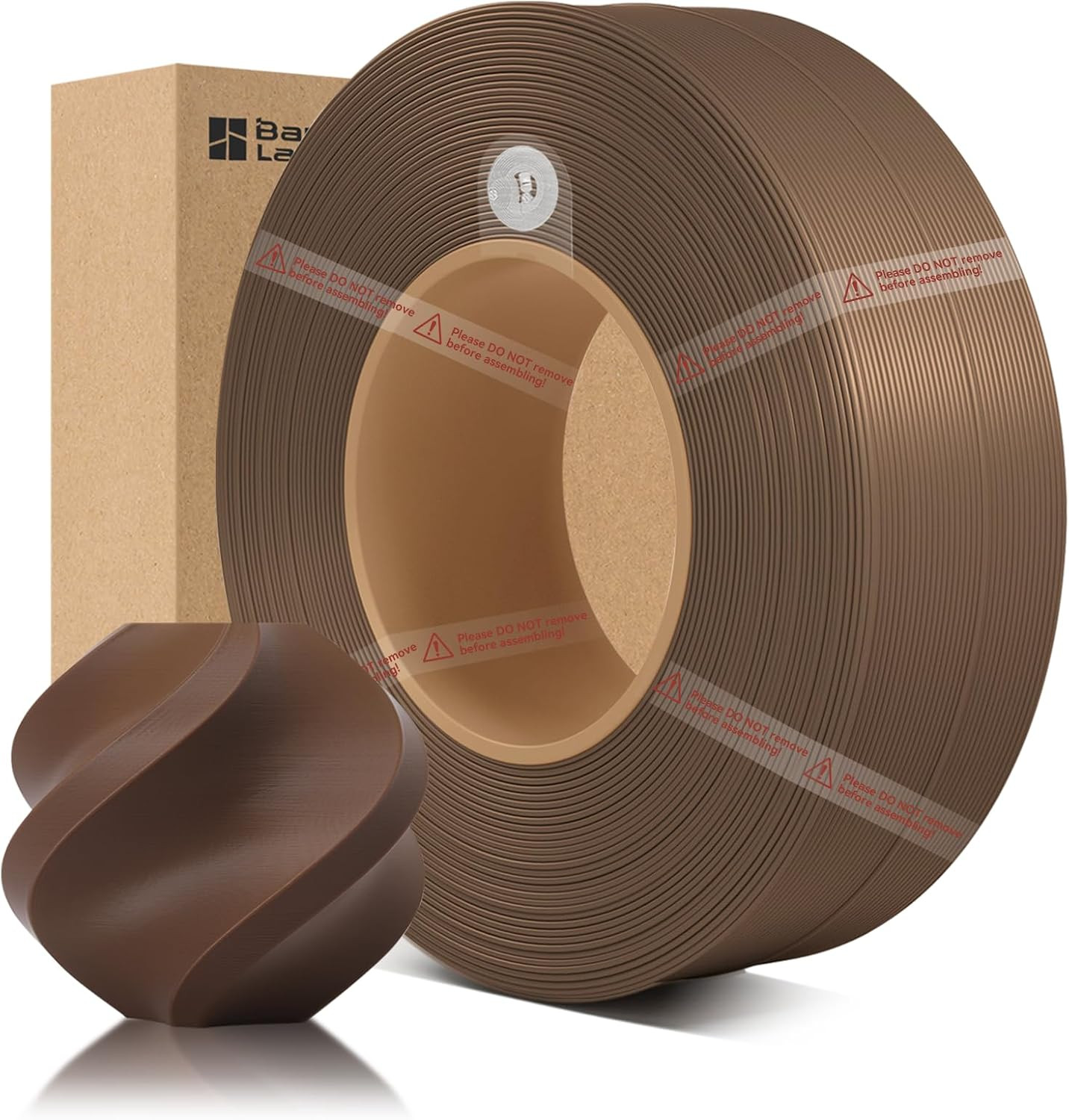 Bamboo PLA Basic 3D Printer Filament Refill Coco Brown 10802