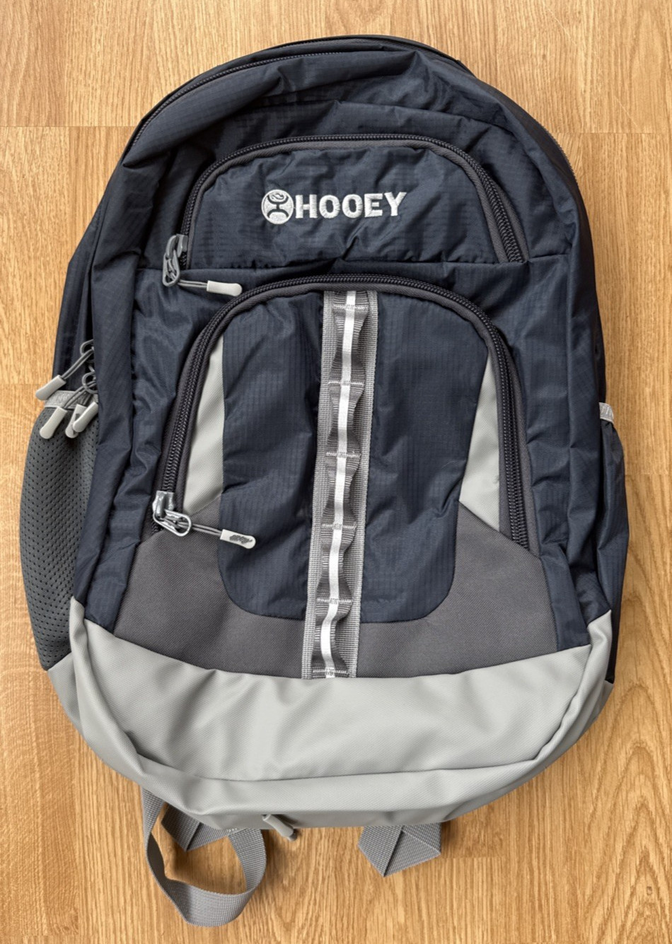 Hooey OX Backpack Navy Gray Aztec 40L Rain Cover Hat Strap Travel Bag New