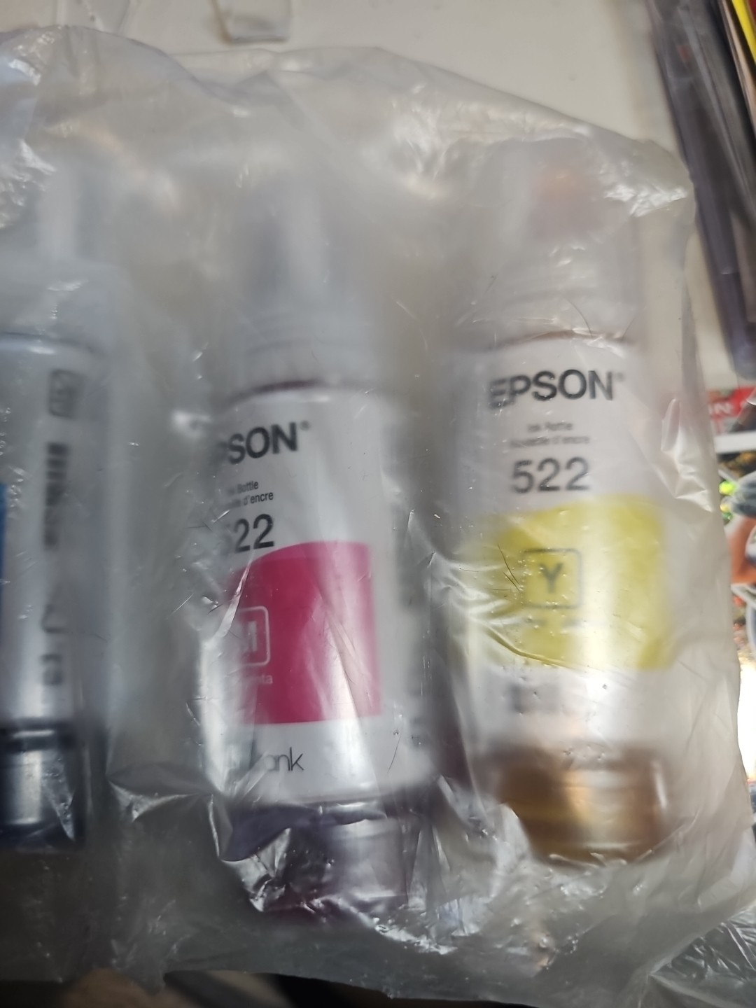 Epson T522 Black/Cyan/Magenta/Yellow Refill Ink Bottle Kit