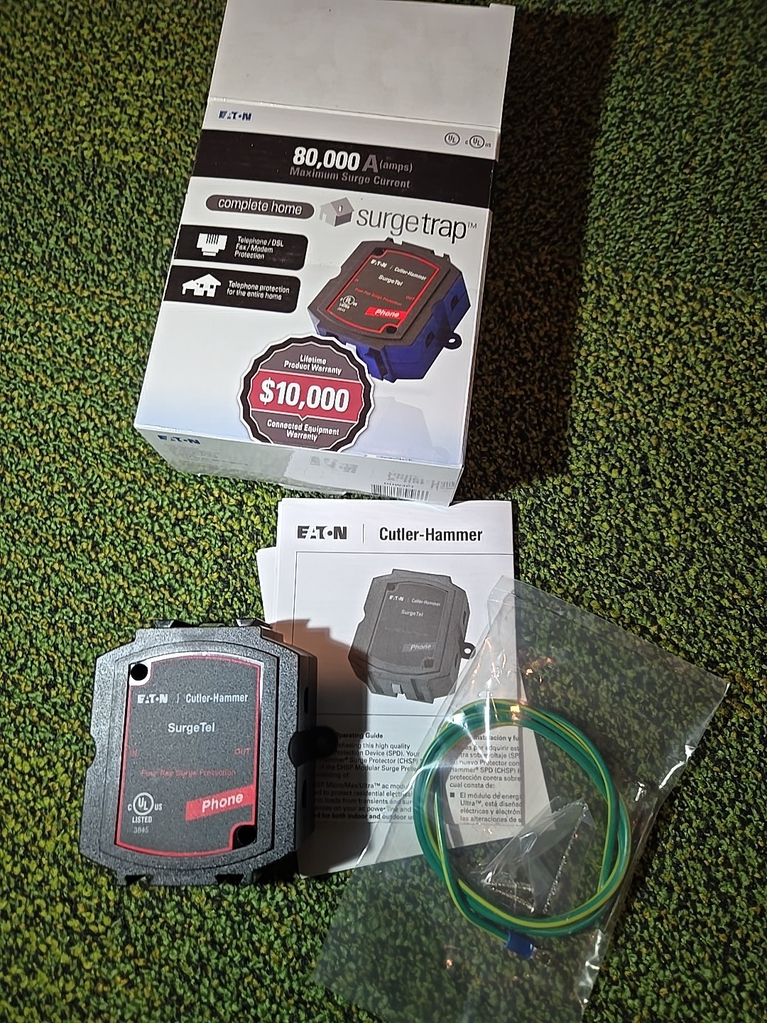 NEW Eaton Complete Home SurgeTel Trap Phone/DSL/Fax/Modem Protection 80,000 Amp