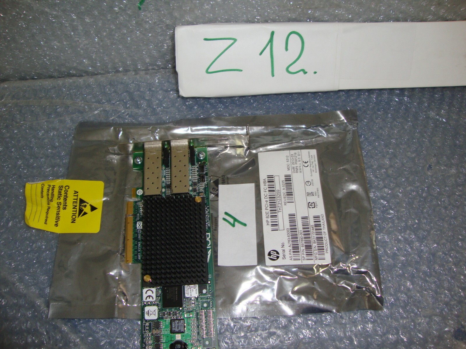 HP AJ763B 697890-001 82E 8GB PCI-E  DC FC HBA  Emulex