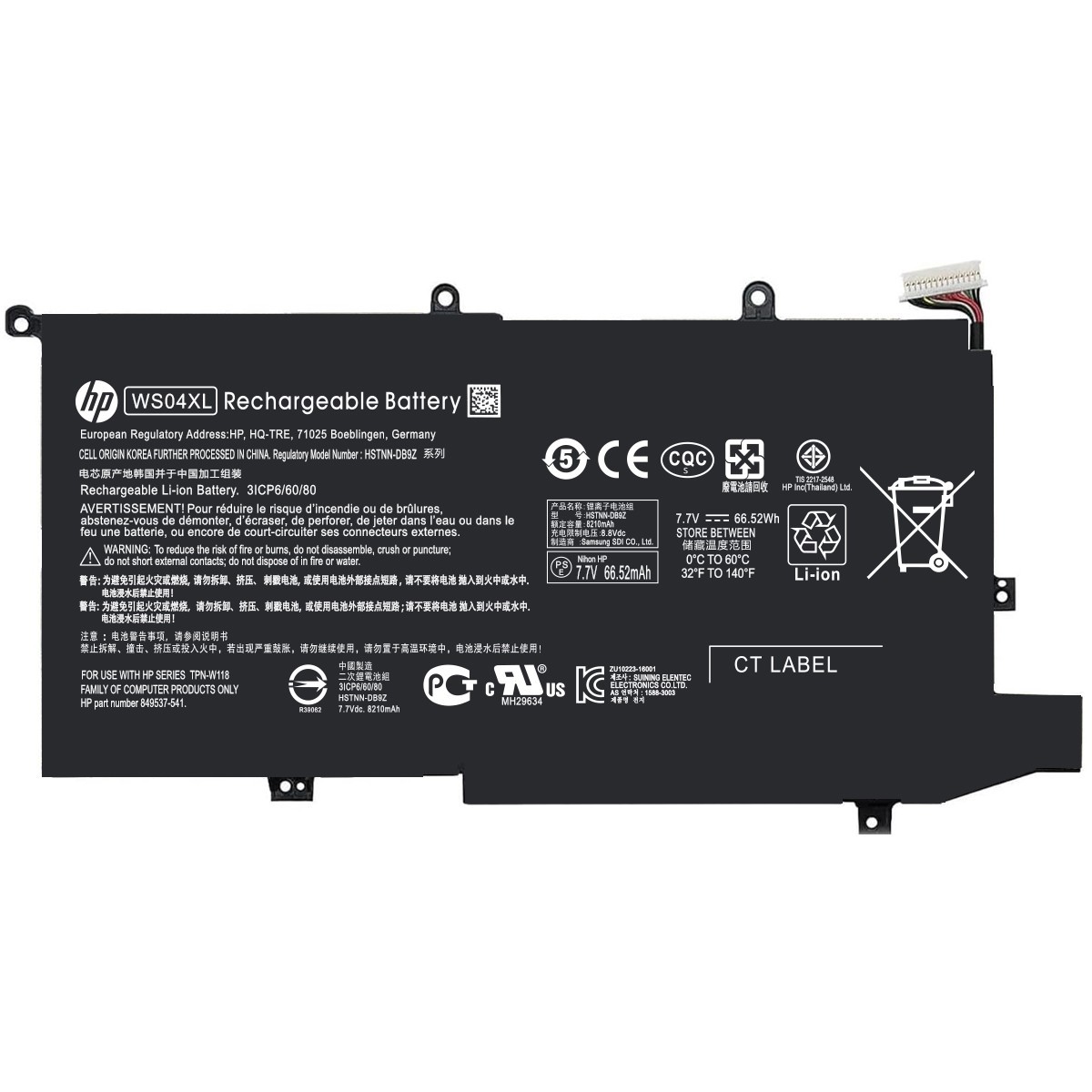 Genuine 66.52Wh WS04XL Battery For HP Spectre x360 Convertible 14-EA 14T-EA 14T