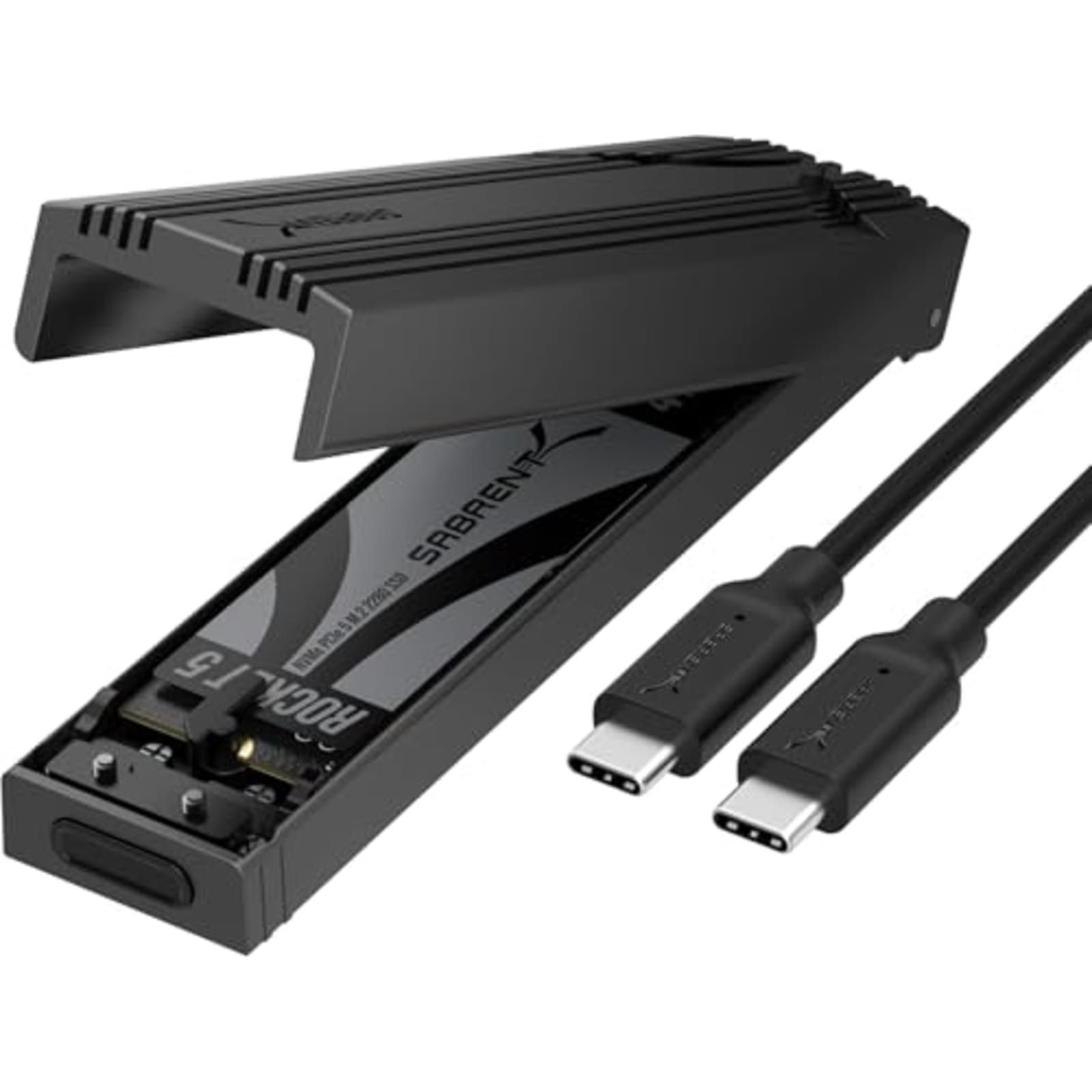 Sabrent EC-PNVO USB-C M.2 NVMe SSD Enclosure 10Gbps Tool-Free 2230-2280 Aluminum