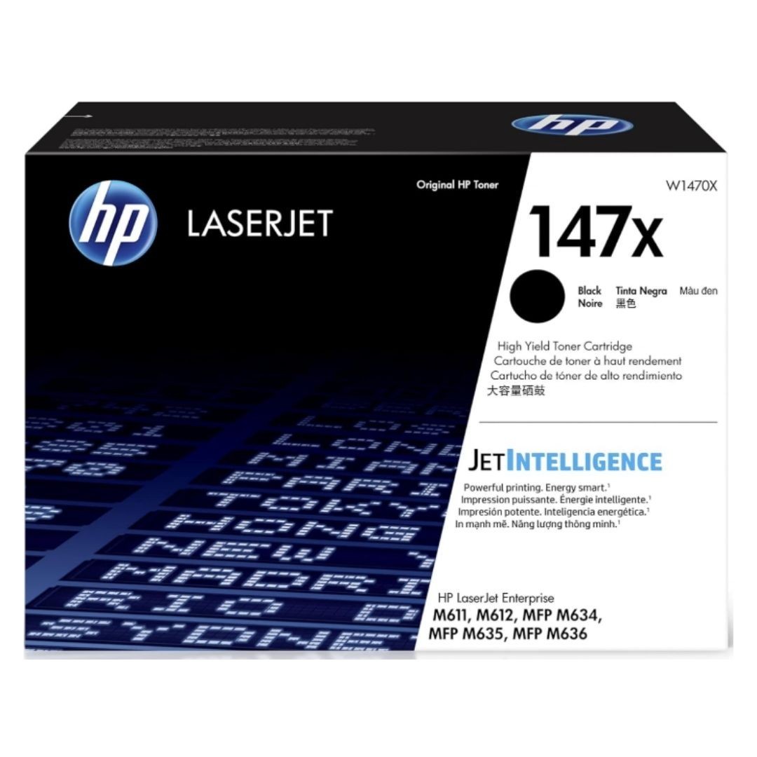 HP 147X (W1470X) High Yield Black Toner Cartridge - M611, M612, MFP M634