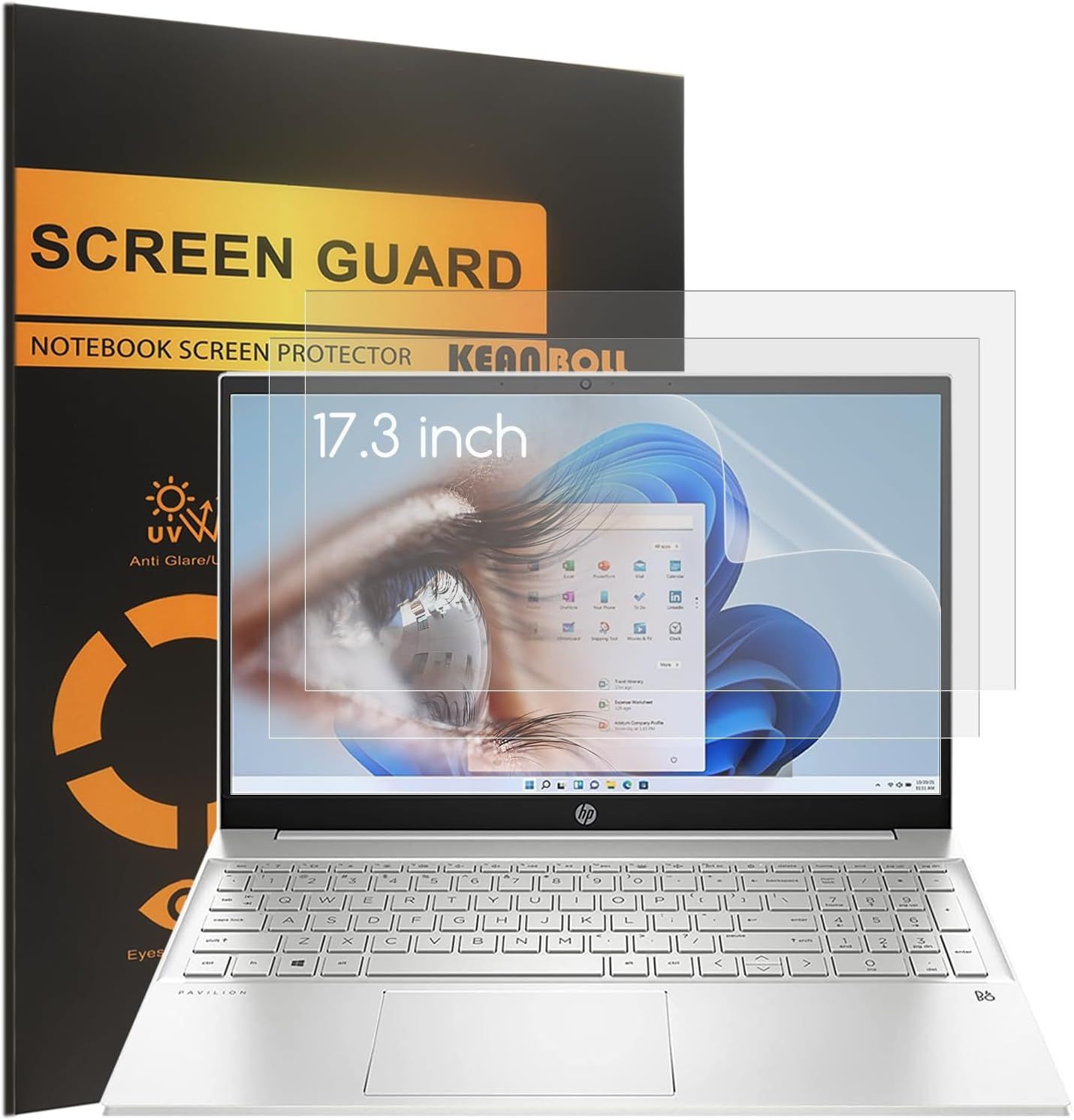 3-Pack Matte Anti-Glare Screen Protectors for 17.3" HP Laptops and Envy Models
