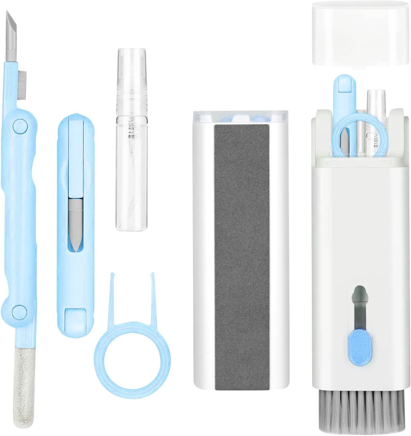 Complete 7-in-1 Cleaning Kit for Laptops, Keyboards & Electronics - Blue