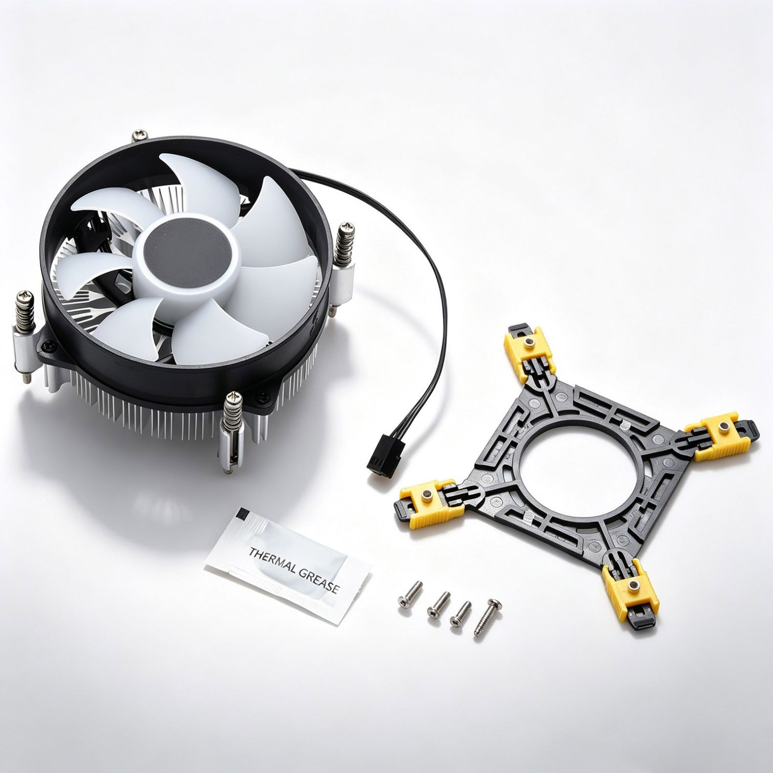 Rainbow RGB CPU Cooler Fan, Aluminum Heatsink, 9cm Fan for LGA 115X/1200/1366