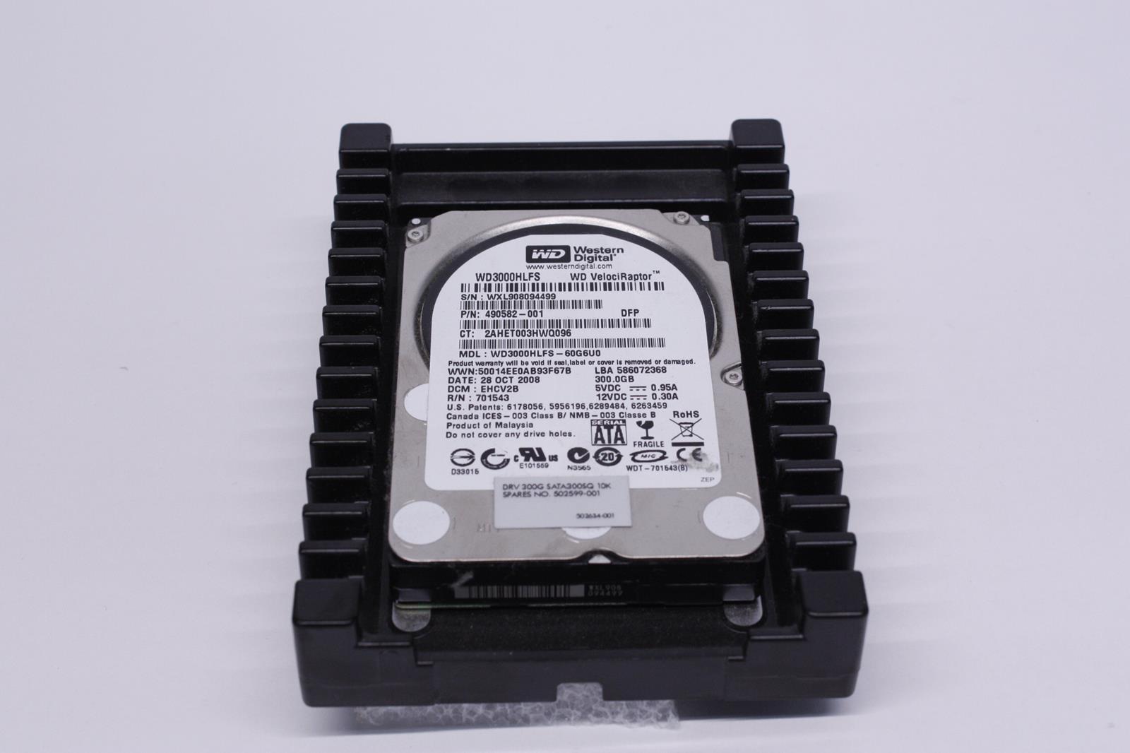 HP / WD  502599-001 490582-001 300GB, 10KRPM, SATA