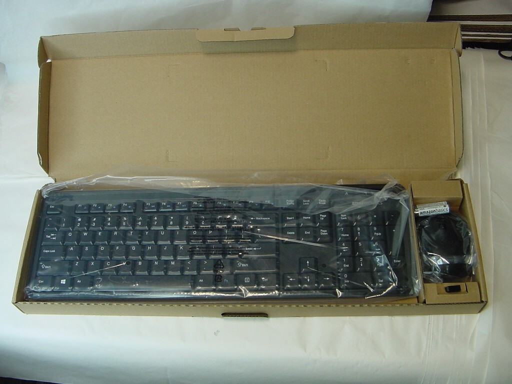 NEW - AMAZON BASICS WIRELESS KEYBOARD AND MOUSE COMBO