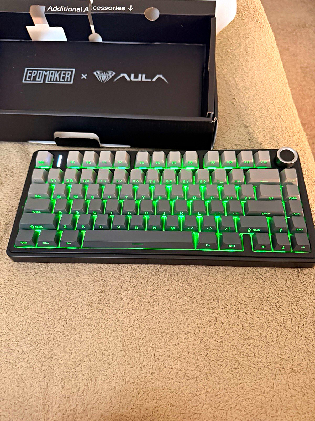 EPOMAKER x AULA F75 Mechanical Hot-Swappable Keyboard, Knob, Gasket, RGB