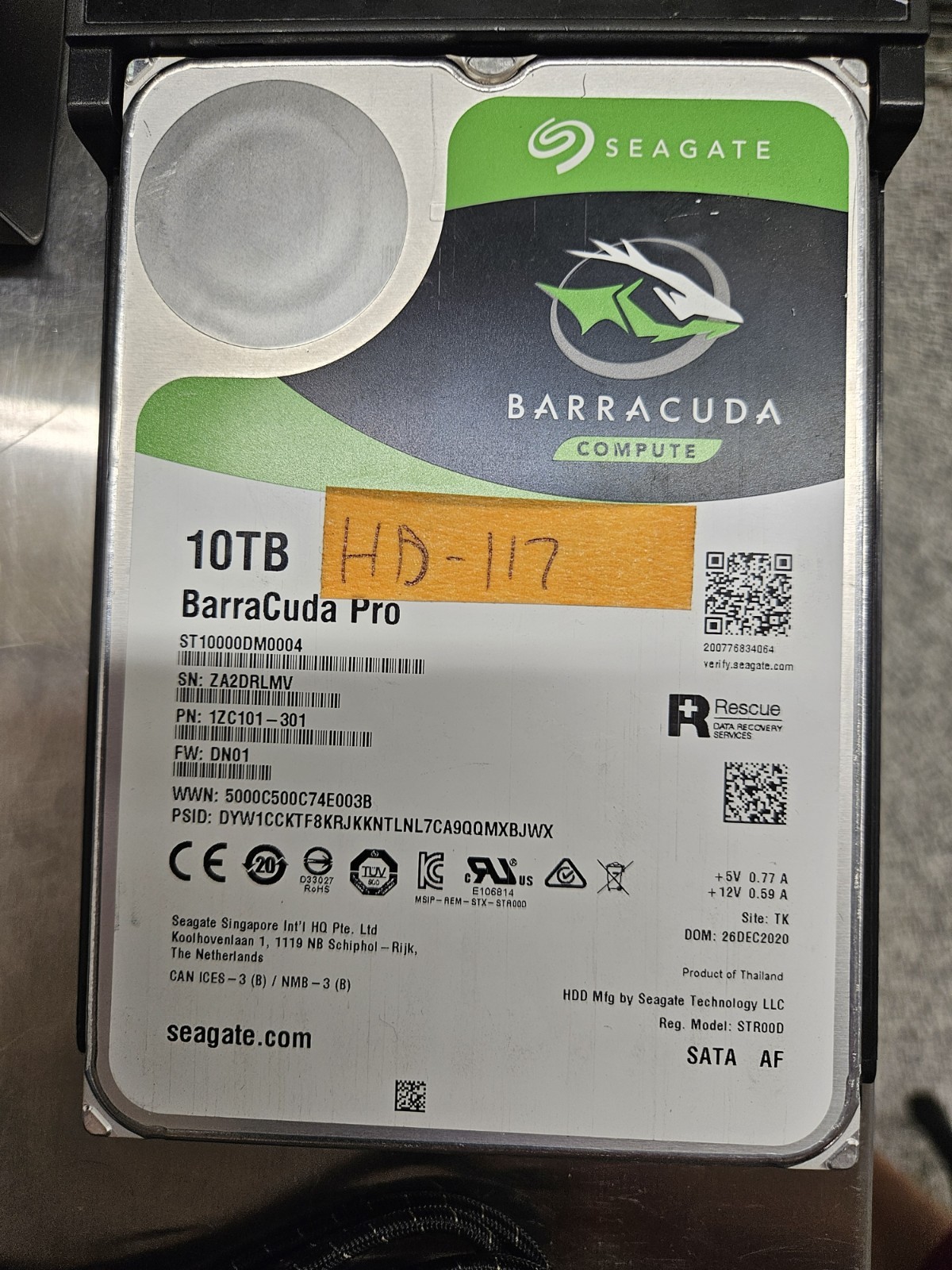 Seagate BarraCuda Pro 10TB, Internal, 7200RPM, 3.5" (ST10000DM0004) Hard Drive