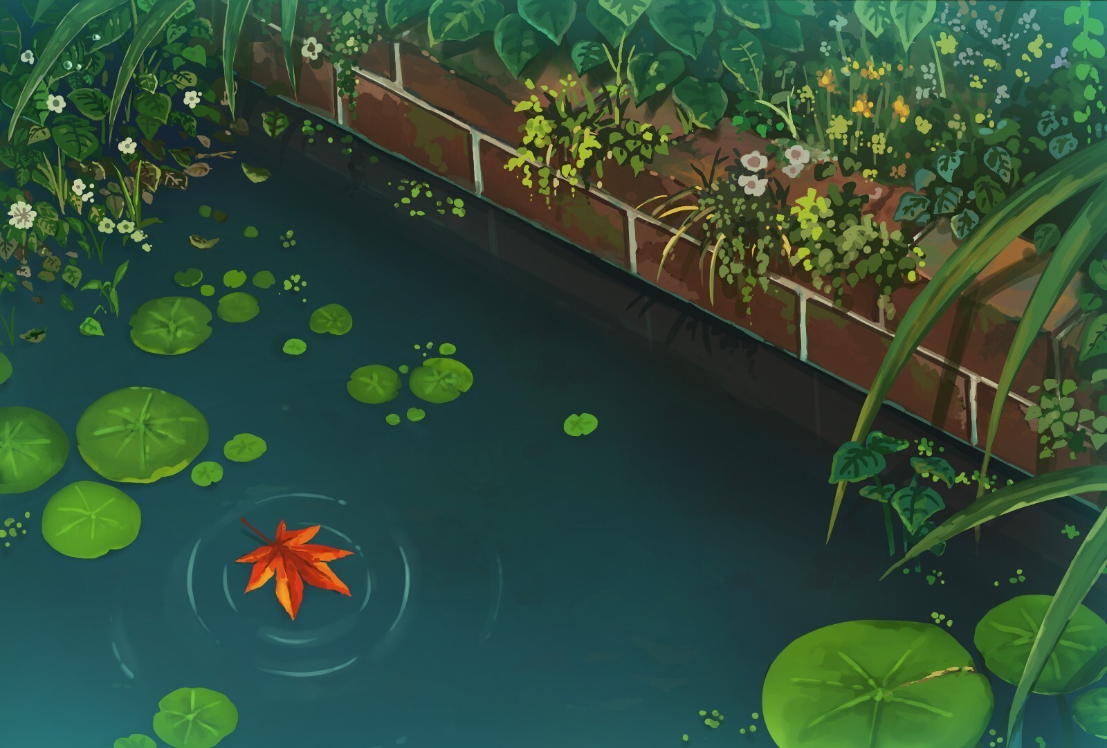 Landscape garden japanese fall Custom Gaming Mat Desk