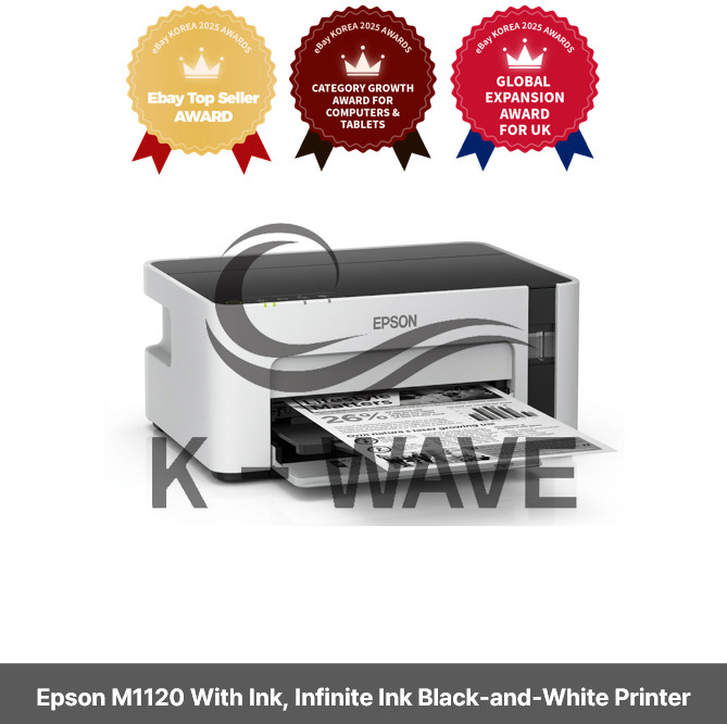[N Shipping] Epson M1120 With Ink, Infinite Ink Black-and-White Printer