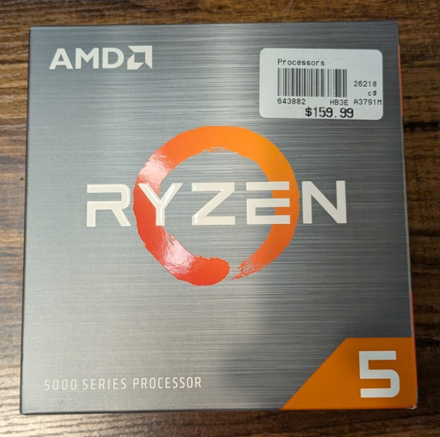 AMD Ryzen 5 5500 6-Core 12-Thread Unlocked Desktop Processor with Wraith Stealth