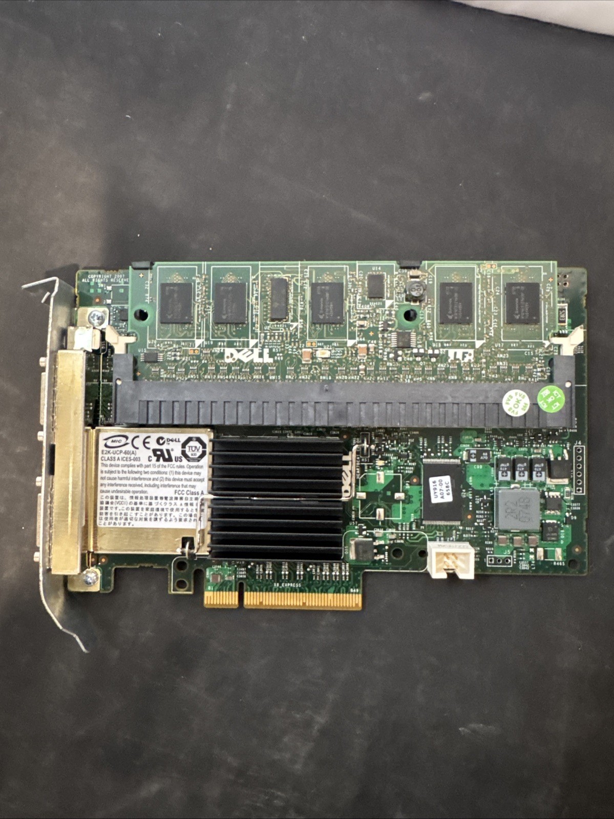 DELL PERC 6/E 3Gb/s PCI-E x8 SAS RAID Controll