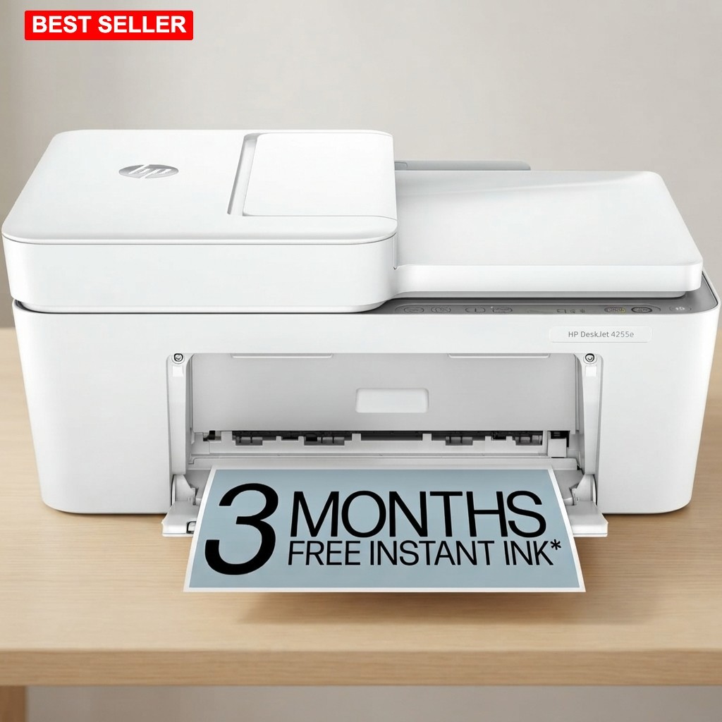 Inkjet Printer All In One Scanner Copier Wireless White USB 60 Sheet Tray Office