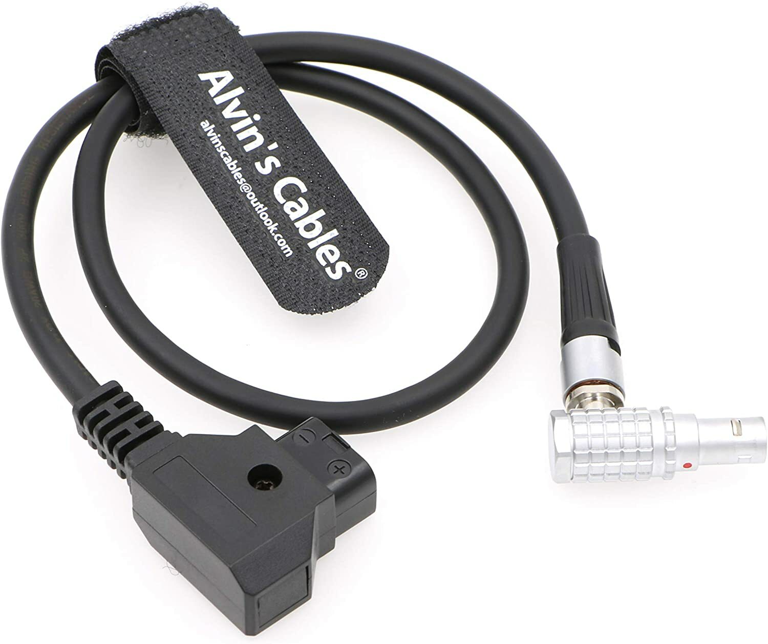 PVC D-Tap to 2 Pin Right Angle Power Cable 45cm for Teradek Bond SmallHD Monitor