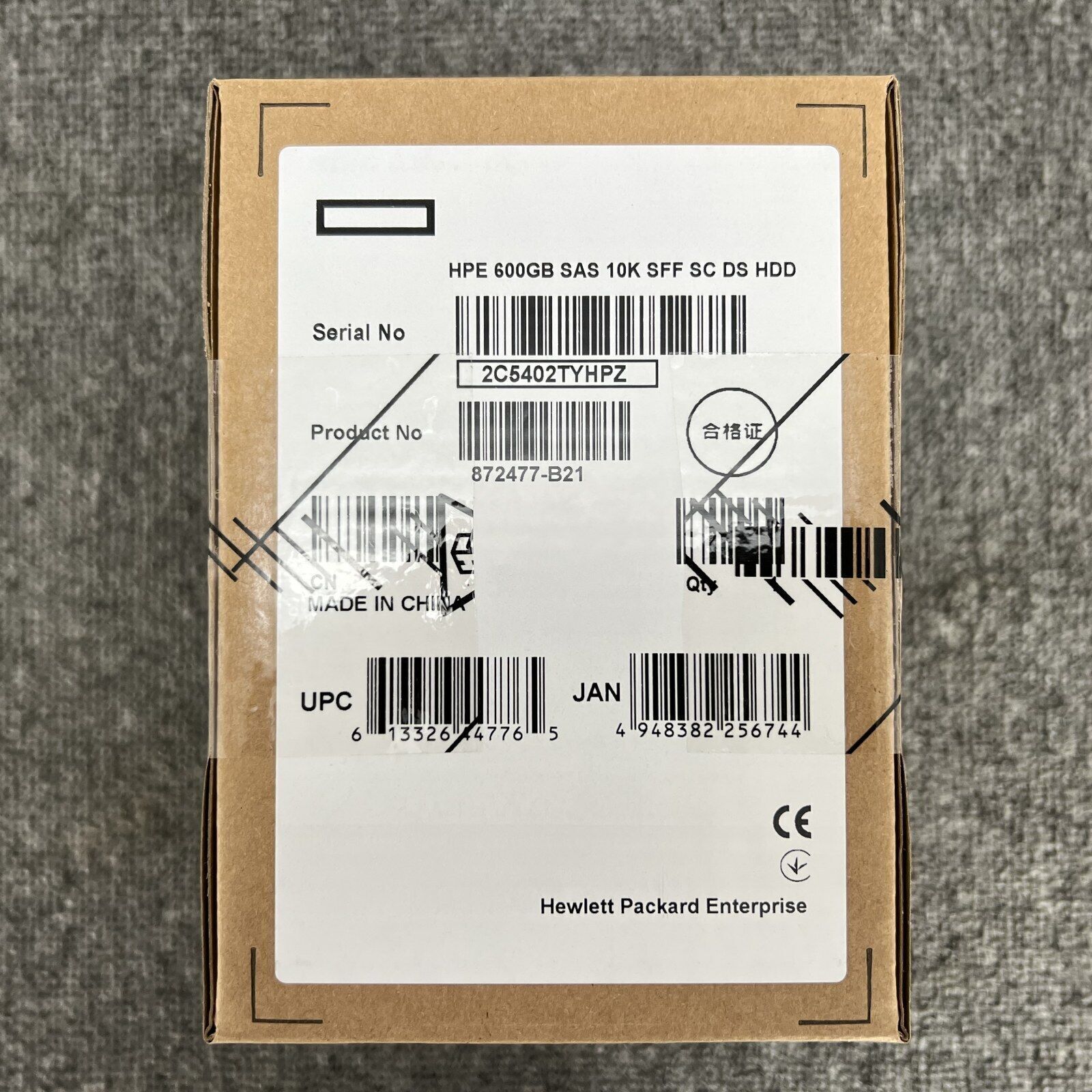 872477-B21 872736-001 For HPE 600GB 12G SAS 10K ENT 2.5" SFF SC DS Hard Drive
