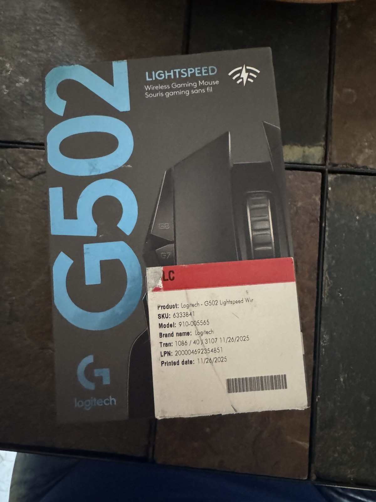 Logitech G502 Lightspeed Wireless Gaming Mouse new/open box