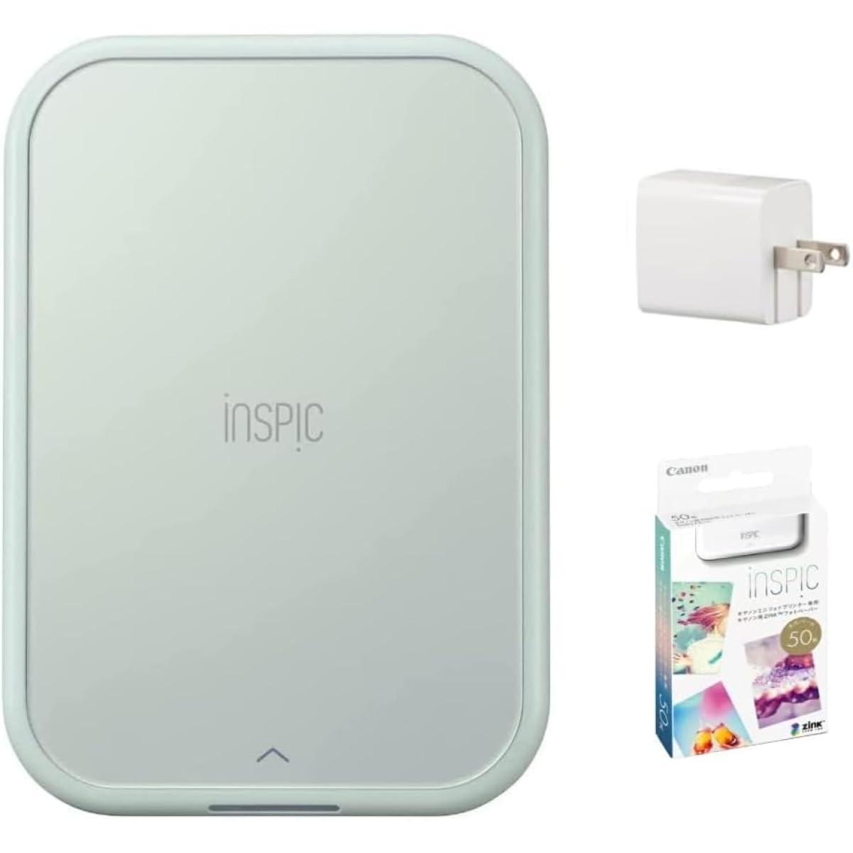 Canon iNSPiC PV-223 Smartphone Photo Printer Blue with Paper and USB Adapter