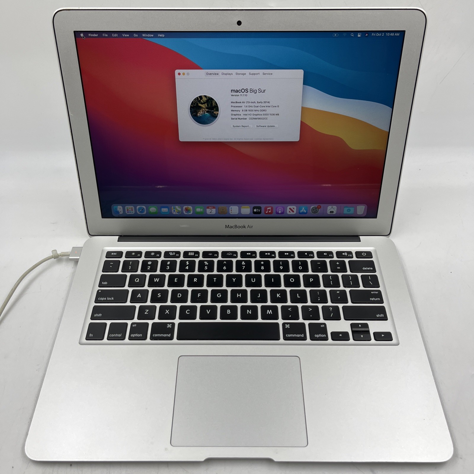 Apple MacBook Air 13" 2014 i5 1.4GHz 8GB 128GB SSD macOS Big Sur BAD BATTERY