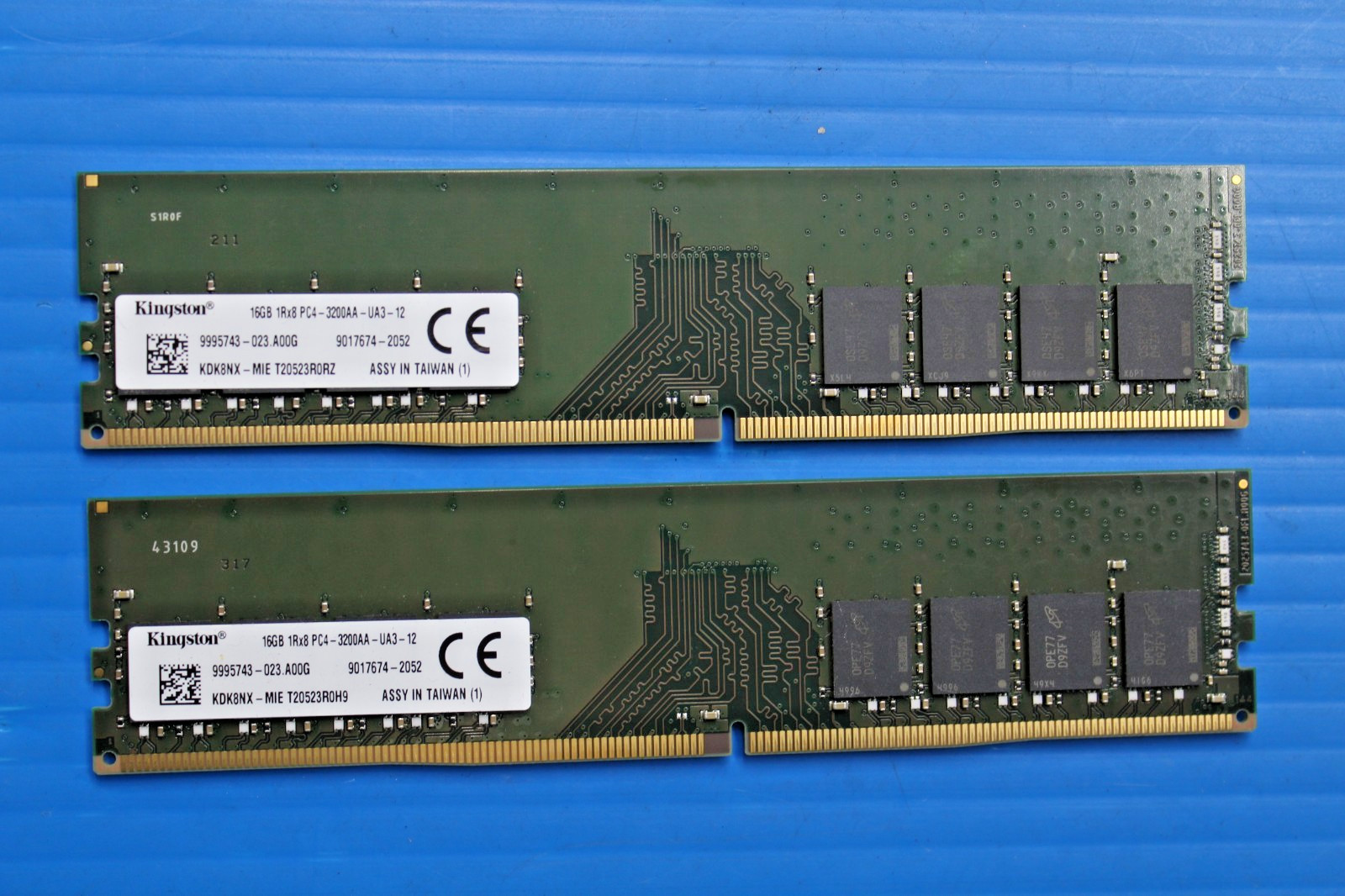 Kingston 32GB (2x16GB) 1Rx8 PC4-3200AA-UA3-12 NON-ECC PC RAM KDK8NX-MIE T9-A3
