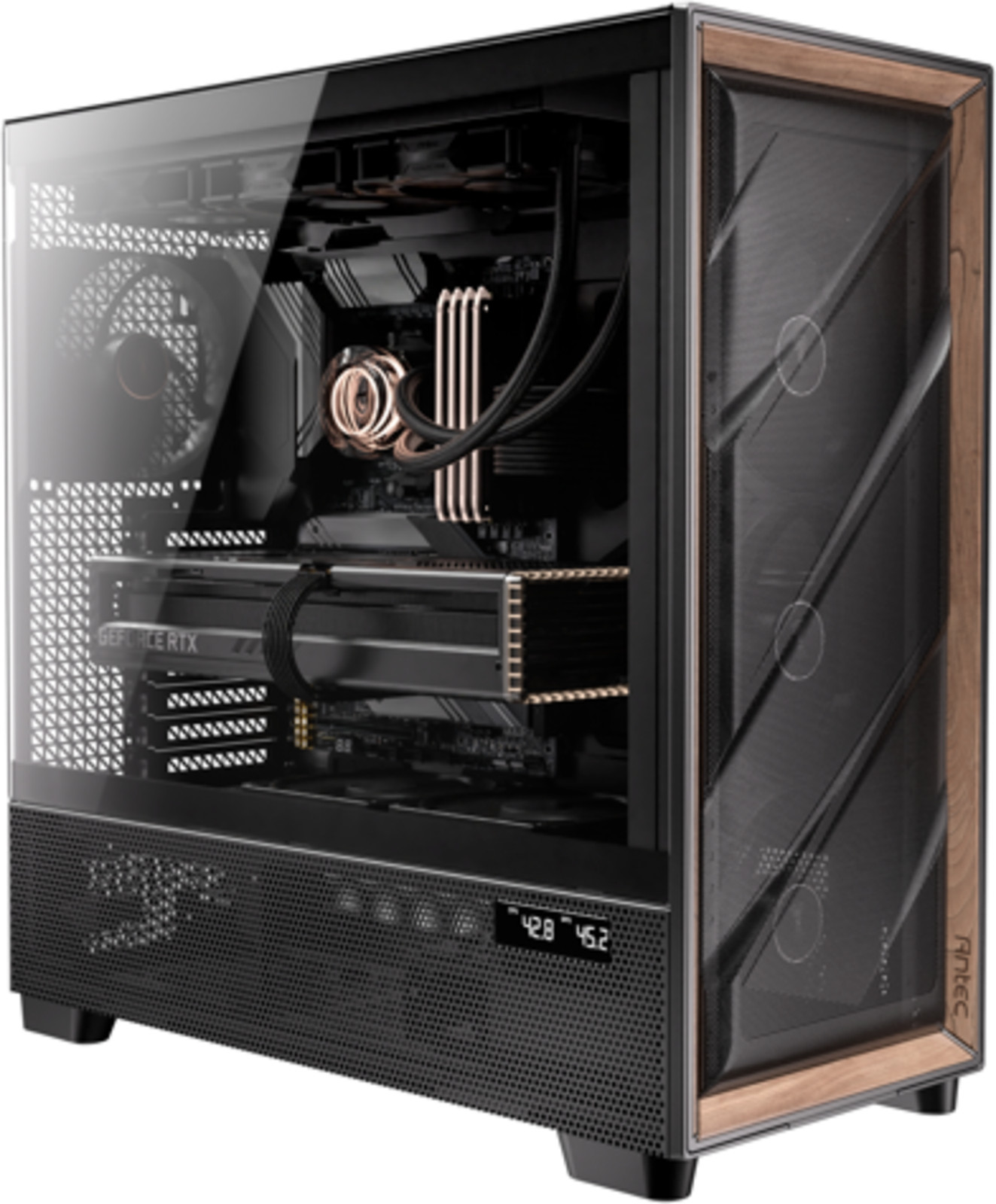 Antec - FLUX PRO - Antec FLUX Pro, 6 x PWM Fans Included, High-Airflow Front